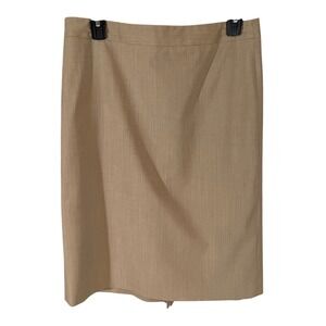 Banana Republic Tan Wool Blend Stretch Pencil Skirt Size 8 Professional Office